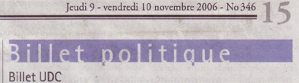 Billet politique